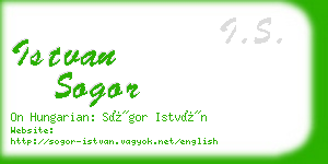 istvan sogor business card